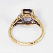 Gorgeous Oval Amethyst & White Sapphire 10K Ring