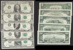 Gutter Folds $1, $5, $10, $20 and $50 denominations