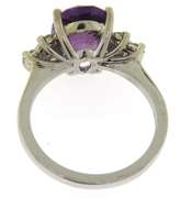 Fantastic Amethyst and Diamond White Gold Ring