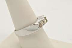 MENS 14 KT WHITE GOLD DIAMOND BAND