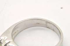 MENS 14 KT WHITE GOLD DIAMOND BAND