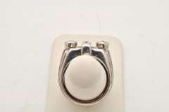 MENS 14 KT WHITE GOLD DIAMOND RING