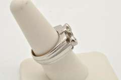 MENS 14 KT WHITE GOLD DIAMOND RING