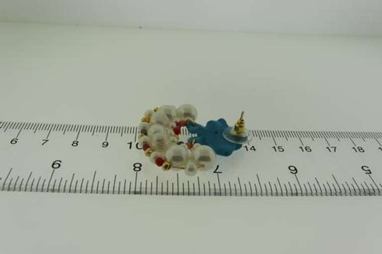 Gold Plated Nakomol Flower and Pearl Earrings