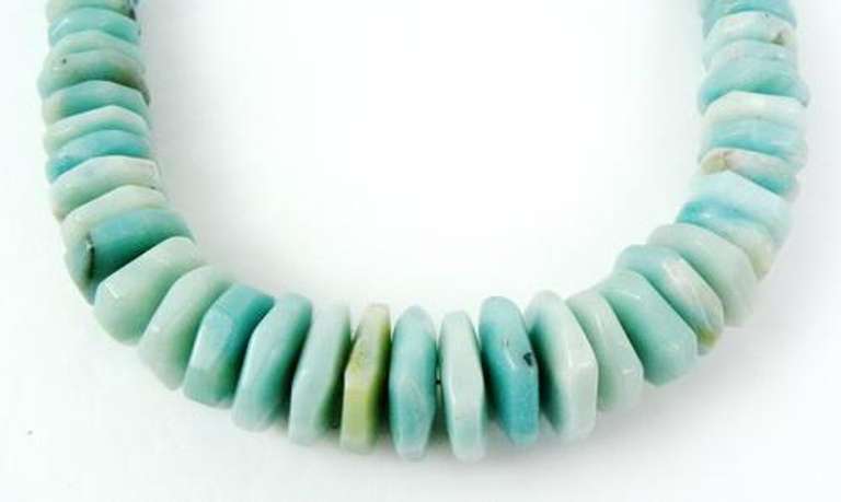 Gorgeous Necklace of Large Peruvian Opal Rondelles