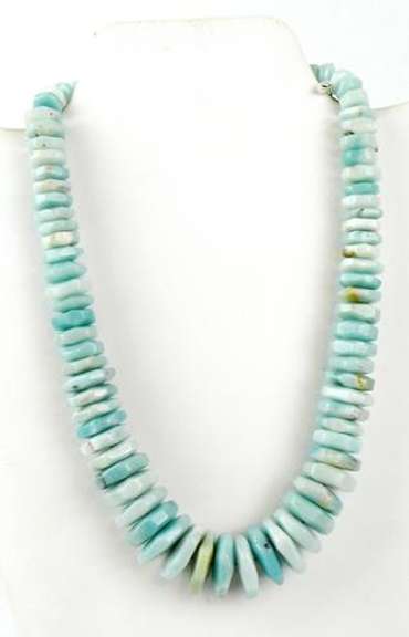 Gorgeous Necklace of Large Peruvian Opal Rondelles