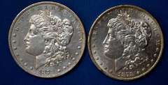 1878  And 1878 S Morgan Dollar From A Near Full Set of Morgans