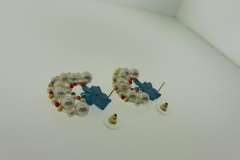 Gold Plated Nakomol Flower and Pearl Earrings