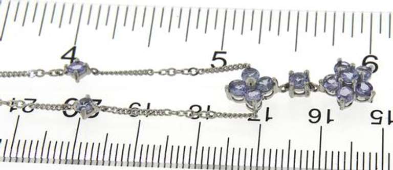 Favorite White Gold Tanzanite Cluster Necklace