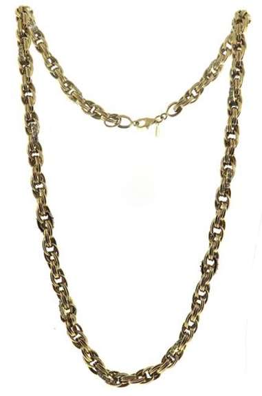 Fabulous Double Oval Link CZ Necklace