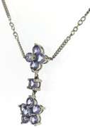 Favorite White Gold Tanzanite Cluster Necklace