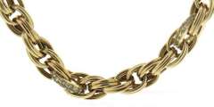 Fabulous Double Oval Link CZ Necklace