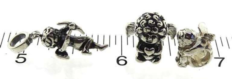 Group Lot of 8 Sterling Silver Charms