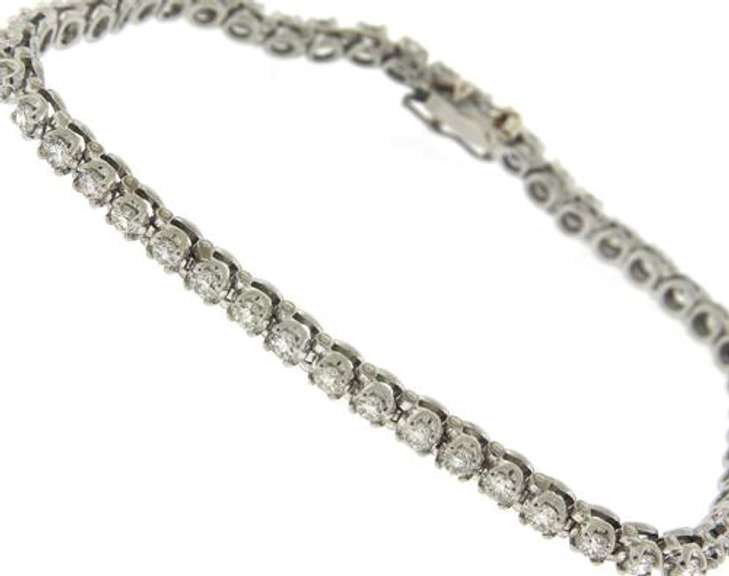 Elegant Platinum 3ctw Diamond Tennis Bracelet