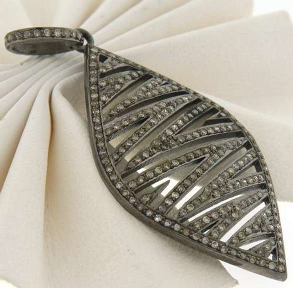 Favorite Silver OX Zebra Style Diamond Pendant