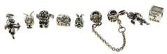 Group Lot of 8 Sterling Silver Charms