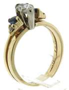 Stunning Marquise Diamond and Sapphire Ring