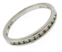 Classic Platinum Channel Set Diamond Band
