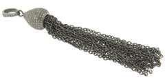 Gorgeous Diamond Tassle Sterling Silver Pendant