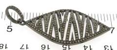 Favorite Silver OX Zebra Style Diamond Pendant