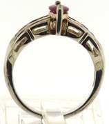 Sterling Silver Pink Topaz and CZ Ring