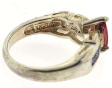 Sterling Silver Pink Topaz and CZ Ring