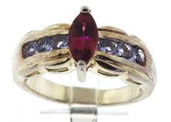Sterling Silver Pink Topaz and CZ Ring
