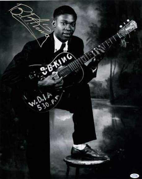 B.B. King Autographed Signed 16x20 Young Photo
