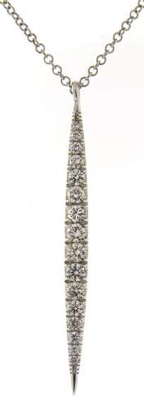 Dazzling Diamond Bar White Gold Necklace