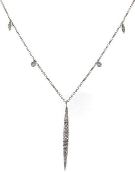Dazzling Diamond Bar White Gold Necklace