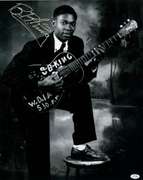B.B. King Autographed Signed 16x20 Young Photo