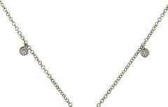 Dazzling Diamond Bar White Gold Necklace