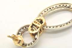 14 KT TWO TONE LADIES DIAMOND HANGING EARRINGS