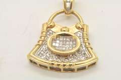 14 KT YELLOW GOLD PENDANT WITH DIAMONDS