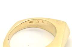 MENS 14 KT YELLOW GOLD DIAMOND RING