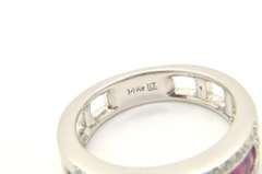 LADIES 14 KT NATURAL RUBIES AND DIAMOND BAND
