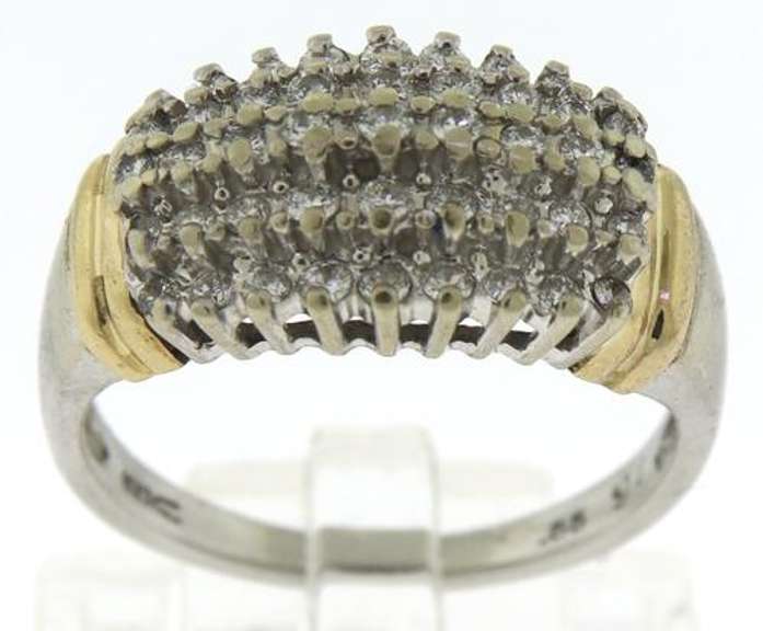 Classic White Gold Diamond Cluster Ring