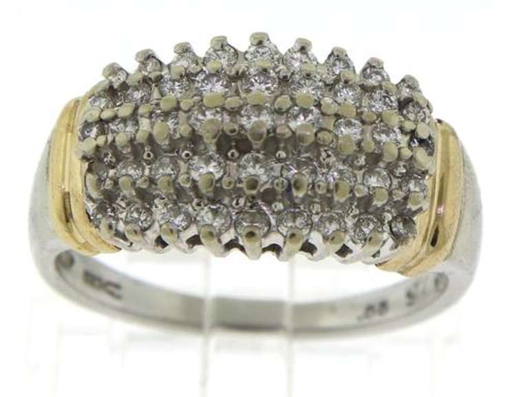 Classic White Gold Diamond Cluster Ring