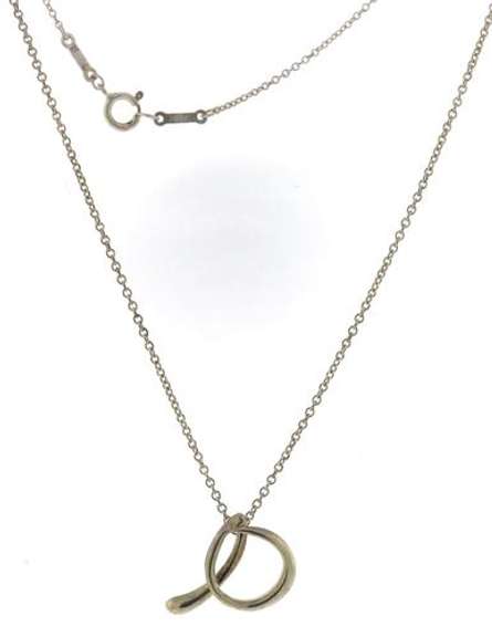 Precious Sterling Silver Tiffany & Co. Initial "A" Necklace