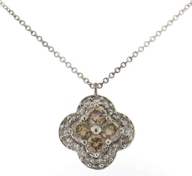 Great White Gold Choc & White Diamond Necklace