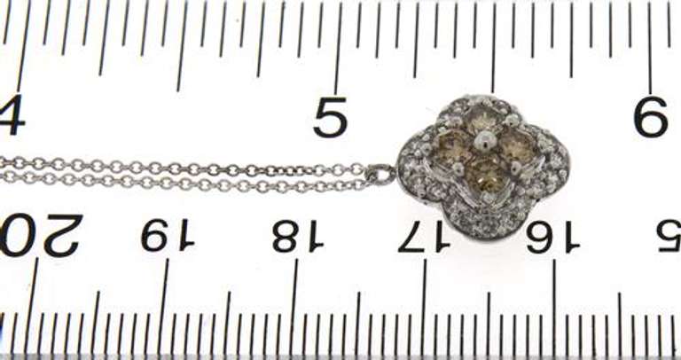 Great White Gold Choc & White Diamond Necklace