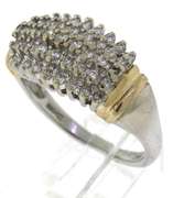 Classic White Gold Diamond Cluster Ring