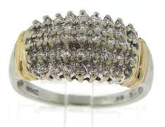 Classic White Gold Diamond Cluster Ring