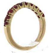 Alluring 14kt YG Round Cut Ruby Band Ring