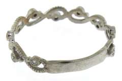 Delicate 14kt WG Diamond Accent Openwork Infinity Ring
