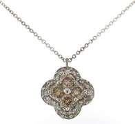 Great White Gold Choc & White Diamond Necklace