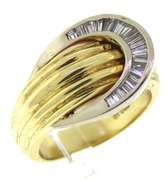 Handsome 18kt Baguette Diamond Horseshoe Ring