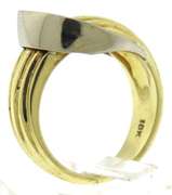 Handsome 18kt Baguette Diamond Horseshoe Ring
