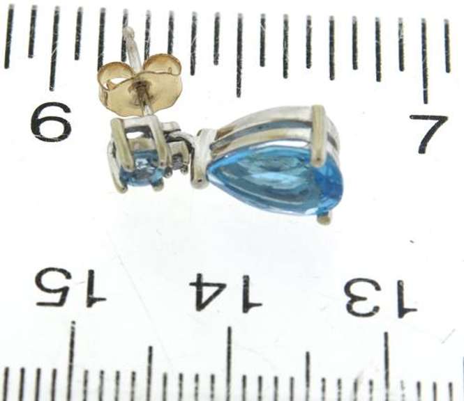Pretty Blue Topaz and Diamond Accent Earrings