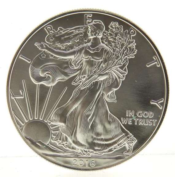 2016 Choice Frosty White BU Silver Eagle